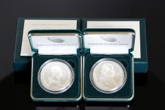 George Washington and John Adams Presidential Silver Medals – Packaging