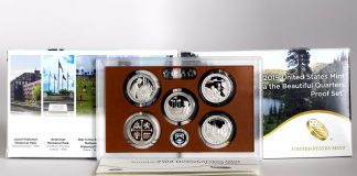 US Mint Sales: 2019 Quarters Proof Set Debuts Photo of 2019 America the Beautiful Quarters Proof Set, Packaing, Lens and Cert