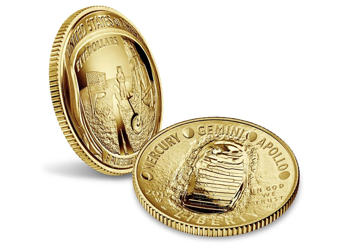 apollo 11 35th anniversary coin