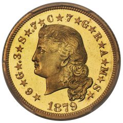 1879 $4 Flowing Hair, Judd-1635, Pollock-1833, JD-1, R.3, PR66 Cameo PCGS - Obverse