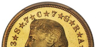 Storied 1879 Flowing Hair Stella in Heritage’s March 2019 U.S. Coins Auction 1879 $4 Flowing Hair, Judd-1635, Pollock-1833, JD-1, R.3, PR66 Cameo PCGS - Obverse