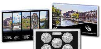 U.S. Mint 2019 Quarters Proof Set Features .999 Fine Silver Coins 2019 America the Beautiful Quarters Silver Proof Set, Packaging, Lens