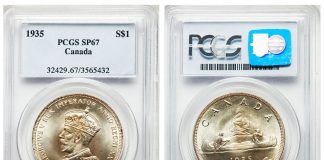 Heritage to Offer George Cook Collection of Canadian Coins 1935 George V Dollar