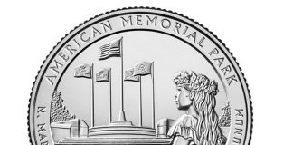 American Memorial Park Quarter Ceremony, Coin Exchange and Public Forum 2019 American Memorial Park Quarter - Reverse