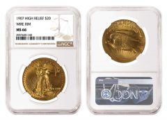 1907 $20 High Relief Saint-Gaudens Double Eagle
