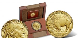 2019-W $50 Proof American Buffalo Gold Coin Released 2019-W $50 Proof American Buffalo Gold Coin - Both Sides and Case