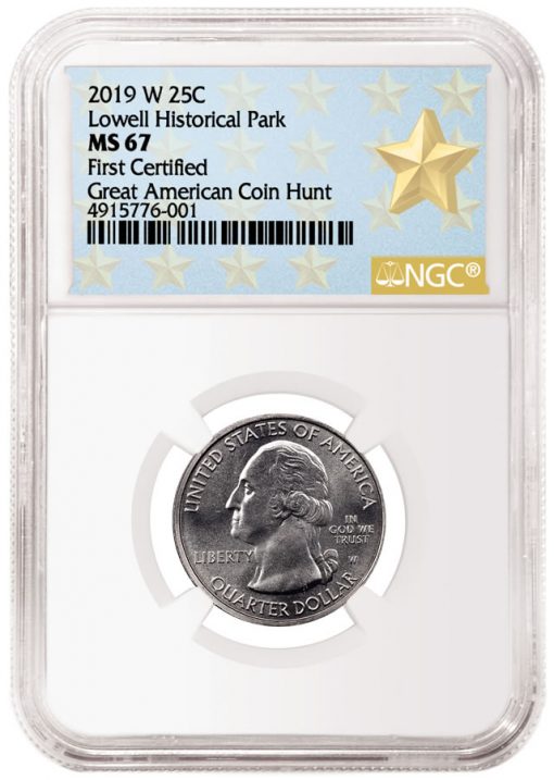 2019-W Lowell quarter, certified NGC MS 67