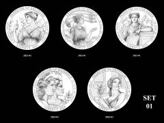 2021-2025-W Proof American Platinum Eagle Candidate Designs - Set 1