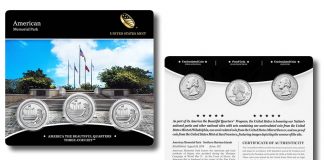 American Memorial Park Quarters for Northern Mariana Islands in Three-Coin Set American Memorial Park Quarter Three-Coin Set