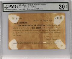 Gibraltar 1914 Five Pounds