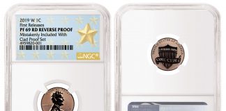 Mistakenly Released 2019-W Reverse Proof Lincoln Cent Graded by NGC NGC Graded 2019-W Reverse Proof Lincoln Cent