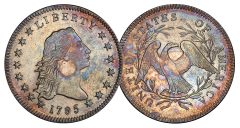 $1 1795 SILVER PLUG PCGS AU55 CAC