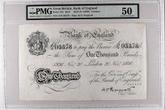 1934-43 £1000 - London, graded PMG 50 About Uncirculated. Estimate