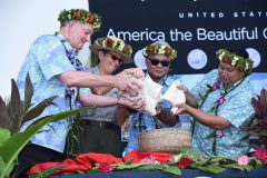 American Memorial Park Quarter Ceremony Pour