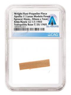 Piece of spruce from the Wright Flyer propeller,