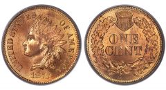 1877 1C, PCGS MS66 Red