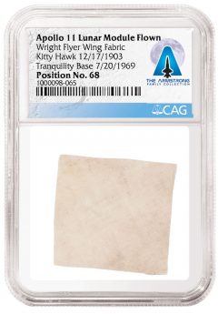 1903_1969_Apollo11LunarModuleFlown_WrightFlyerWingFabric_PositionNo68_1000098-065