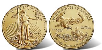 2019-W $50 Uncirculated American Gold Eagle Release 2019-W $50 Uncirculated American Gold Eagle - Obverse and Reverse