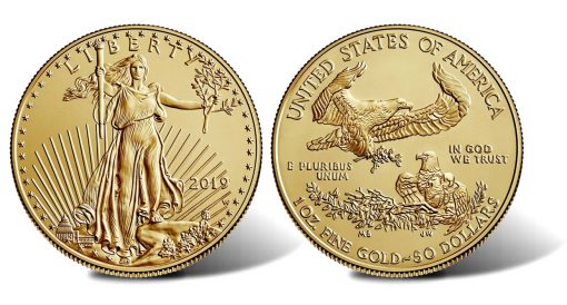 2019-W $50 Uncirculated American Gold Eagle - Obverse and Reverse