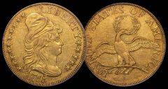 $5 1795 Small Eagle. PCGS AU55 CAC