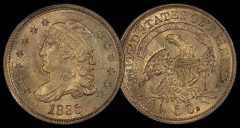 H10 1835 Large Date Large 5c PCGS MS66 CAC