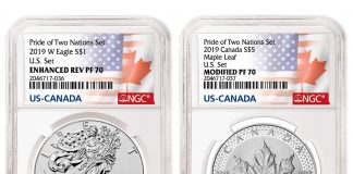 NGC Announces Unique Label for US-Canada ‘Pride of Two Nations’ Set NGC Labels 2019-W Enhanced Reverse Proof Silver Eagle and 2019 Modified Proof Silver Maple Leaf