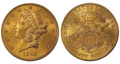 Lot 482. $20 1904 PCGS MS67