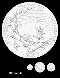 Obverse 2020 Basketball Coin Design Candidate BHF-O-06