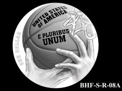 Reverse 2020 Basketball Coin Design Candidate BHF-S-R-08A