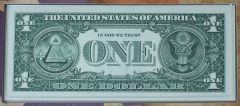 Series 2017 $1 Federal Reserve note - back