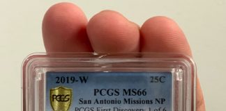 Six Winners in PCGS First Discovery 2019-W San Antonio Quarter Quest 1 0f 6 PCGS First Discovery 2019-W San Antonio 25c
