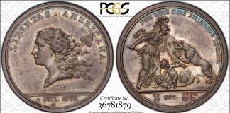 Stack’s Bowers To Display Tribute to Benjamin Franklin’s Libertas Medal at ANA Show 1783 Libertas Americana Silver