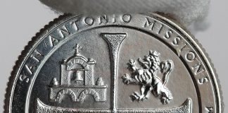 US Mint Sales: San Antonio Missions Quarters and 5 Oz. Coin Debut 2019-P Uncirculated San Antonio Missions National Historical Park quarter