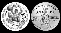 2020 Basketball Commemorative Coin Design Candidates BHF-O-02 and BHF-R-18