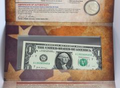 Misaligned Note in 2019 Native American $1 Coin and Currency Set