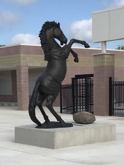 Portage Central H.S. Mustang statue