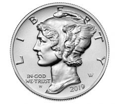 2019-W $25 Reverse Proof American Palladium Eagle - Obverse Side