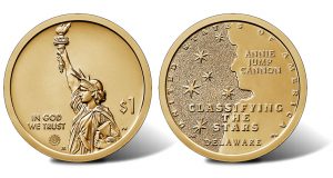 Obverse and Reverse of 2019 American Innovation Dollar for Delaware