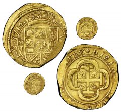 gold cob 8 escudos dated 1714