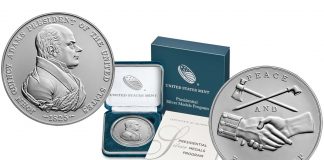 John Quincy Adams Presidential Silver Medal Released U.S. Mint product images for the John Quincy Adams Presidential Silver Medal
