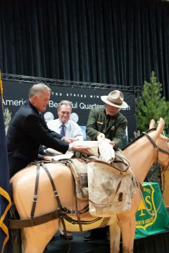 ceremonial coin pour