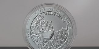 US Mint Sales: Five Ounce Silver Coins See Uptick 2019-P Frank Church River of No Return Wilderness Five Ounce Silver Uncirculated Coin