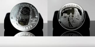 U.S. Mint’s Apollo Coin Earns Award at the 2023 Directors Conference in Ottawa 2019-P Proof Apollo 11 50th Anniversary Five Ounce Silver Dollar - Both Sides and Dome