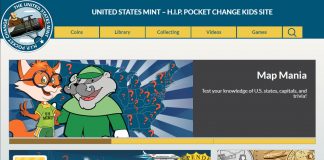 U.S. Mint Releases Free “Map Mania” Game For Kids Screen grab of U.S. Mint's Kids Site