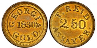 Georgia-Struck 1830 Gold Coin Sells For Record $480,000 in Atlanta 1830 Templeton Reid $2