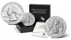 2020-P National Park of American Samoa Five Ounce Silver Uncirculated Coin – Sides and Packaging