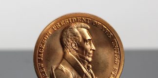 Andrew Jackson Presidential Silver Medal Released Andrew Jackson Presidential Bronze Medal - Obverse
