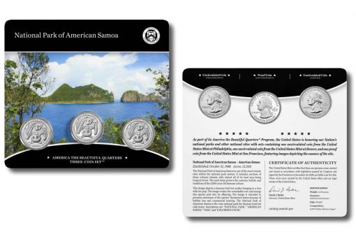 National Park of American Samoa Quarters Three-Coin Set