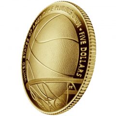 2020-W Proof Basketball Hall of Fame $5 Gold Coin – Reverse Angle
