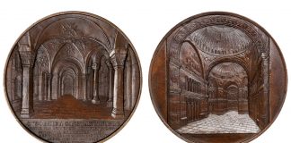 Stack’s Bowers Galleries April 2020 Auction Features Medals by Jacques Wiener Hagia Sophia at Istanbul Bronze Medal, ND (1858)